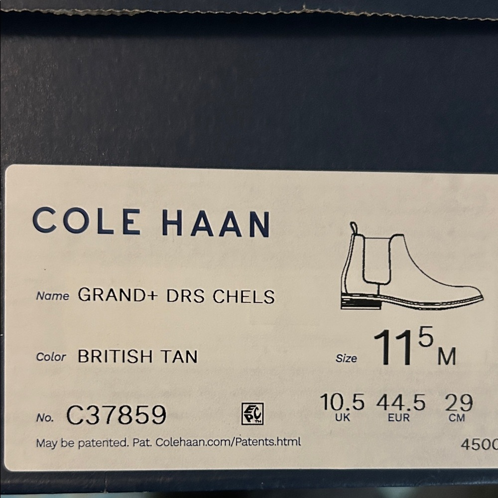 Cole Haan Men’s Leather Chelsea Boots Brown Slip-On Ankle Dress Casual Size 11.5 - Picture 2 of 6